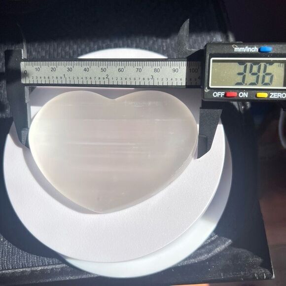 Selenite Crystal Heart Shaped Dish - Picture 9 of 12